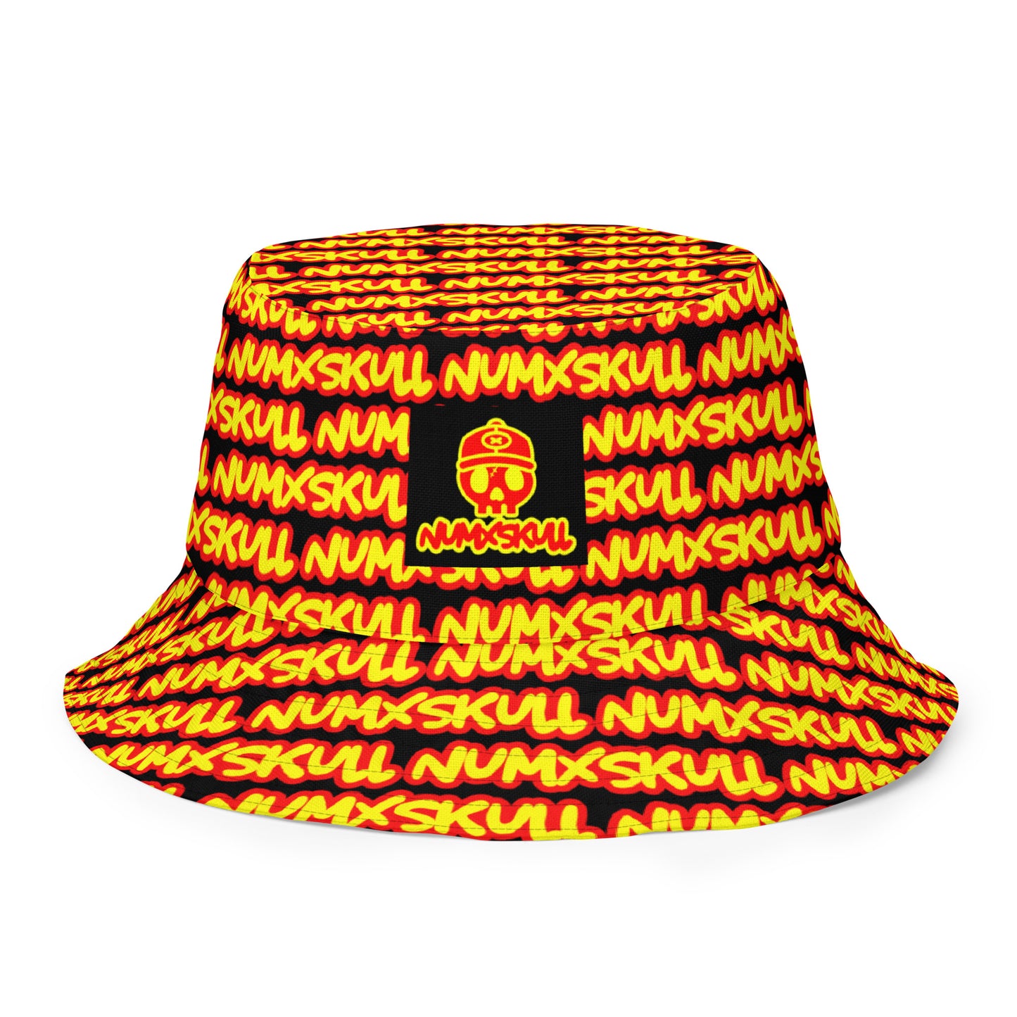 REVERSIBLE BUCKET HAT X RED/YELLOW LOGO