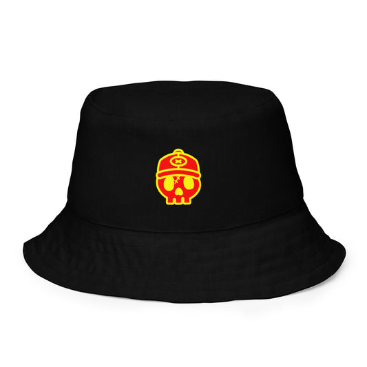 REVERSIBLE BUCKET HAT X RED/YELLOW LOGO