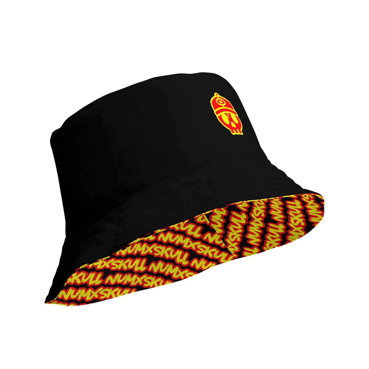 REVERSIBLE BUCKET HAT X RED/YELLOW LOGO