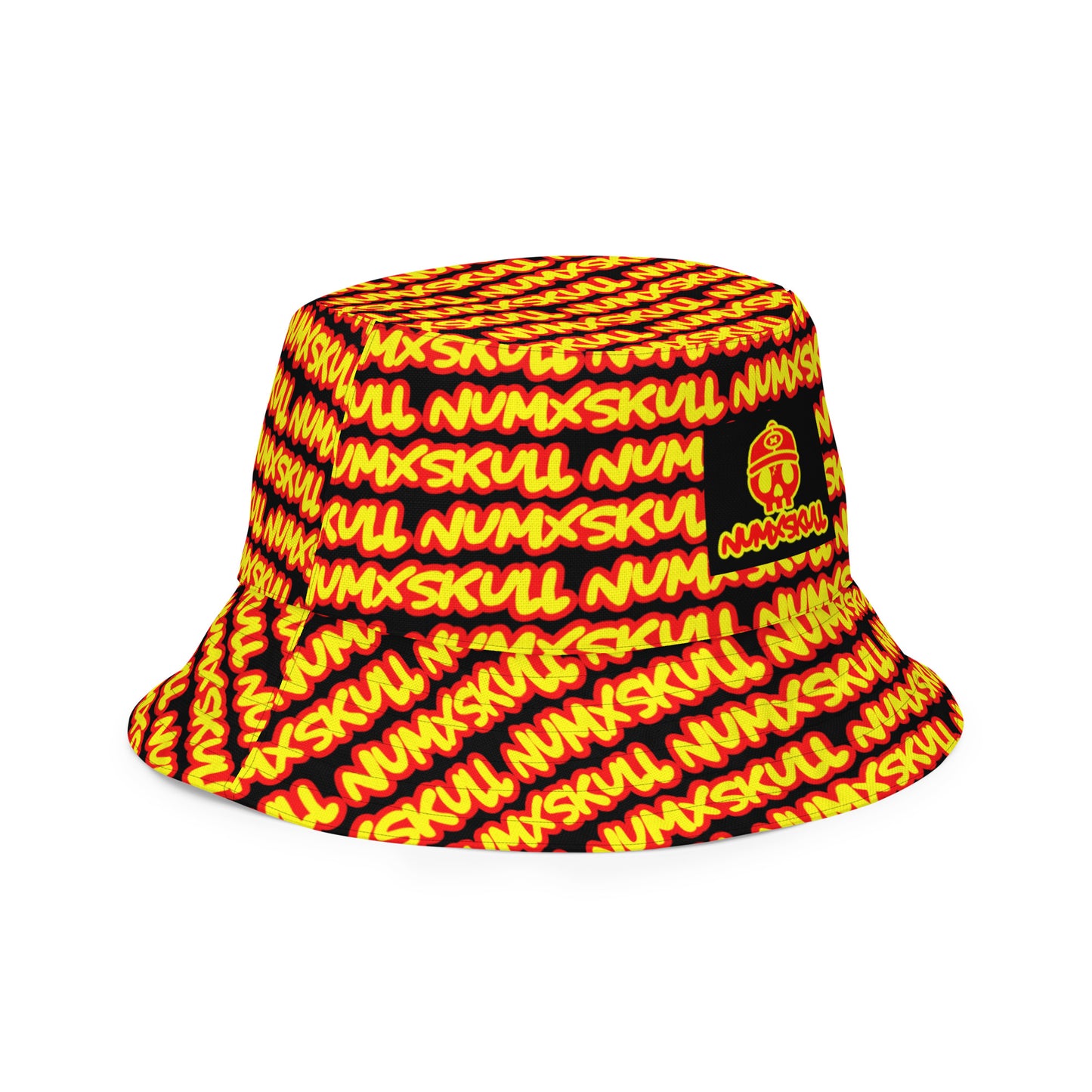 REVERSIBLE BUCKET HAT X RED/YELLOW LOGO