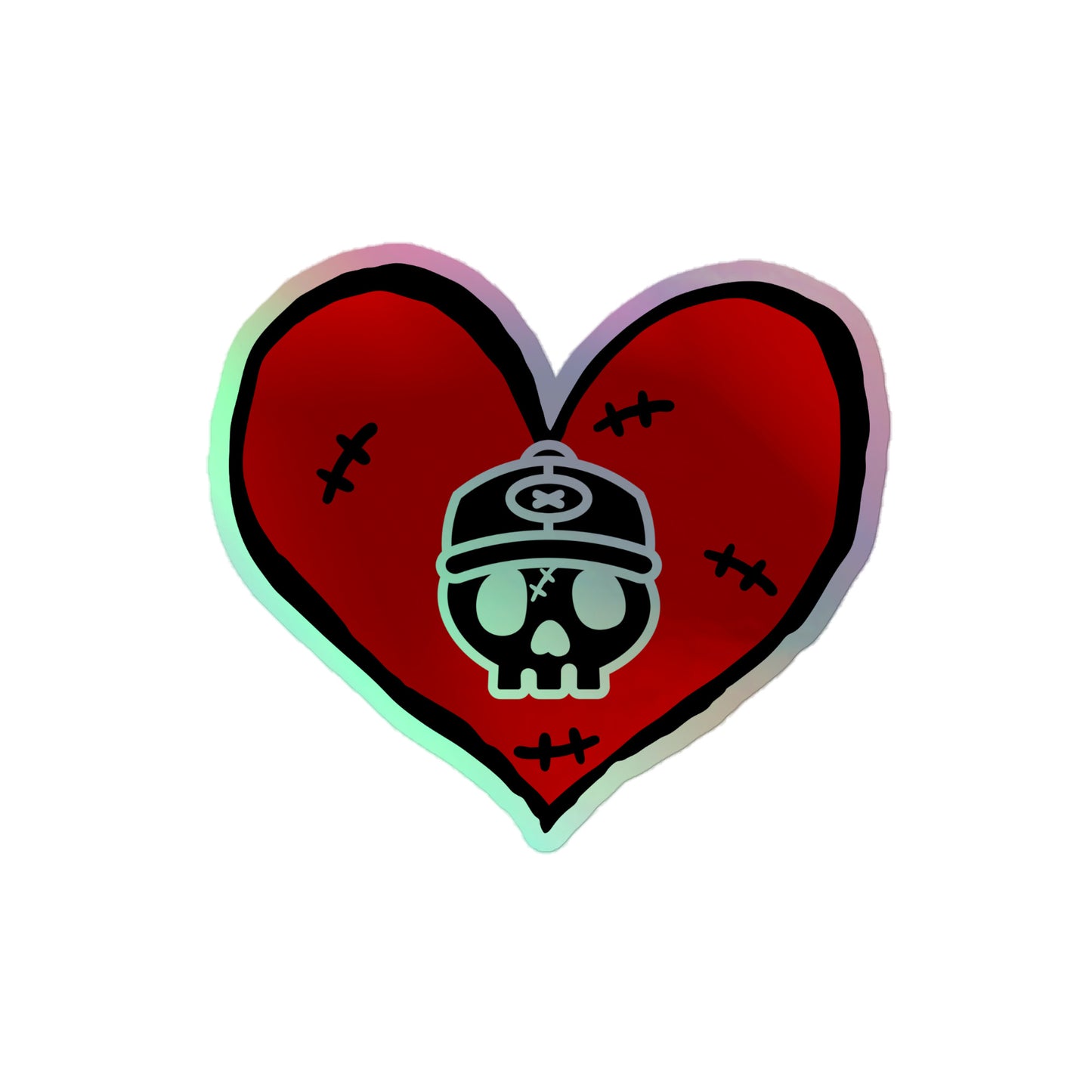 Holographic Sticker X NUMXSKULL Heart