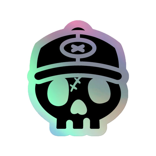 Holographic Sticker X Skull LOGO