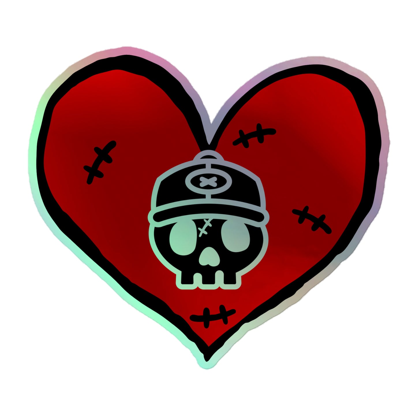 Holographic Sticker X NUMXSKULL Heart