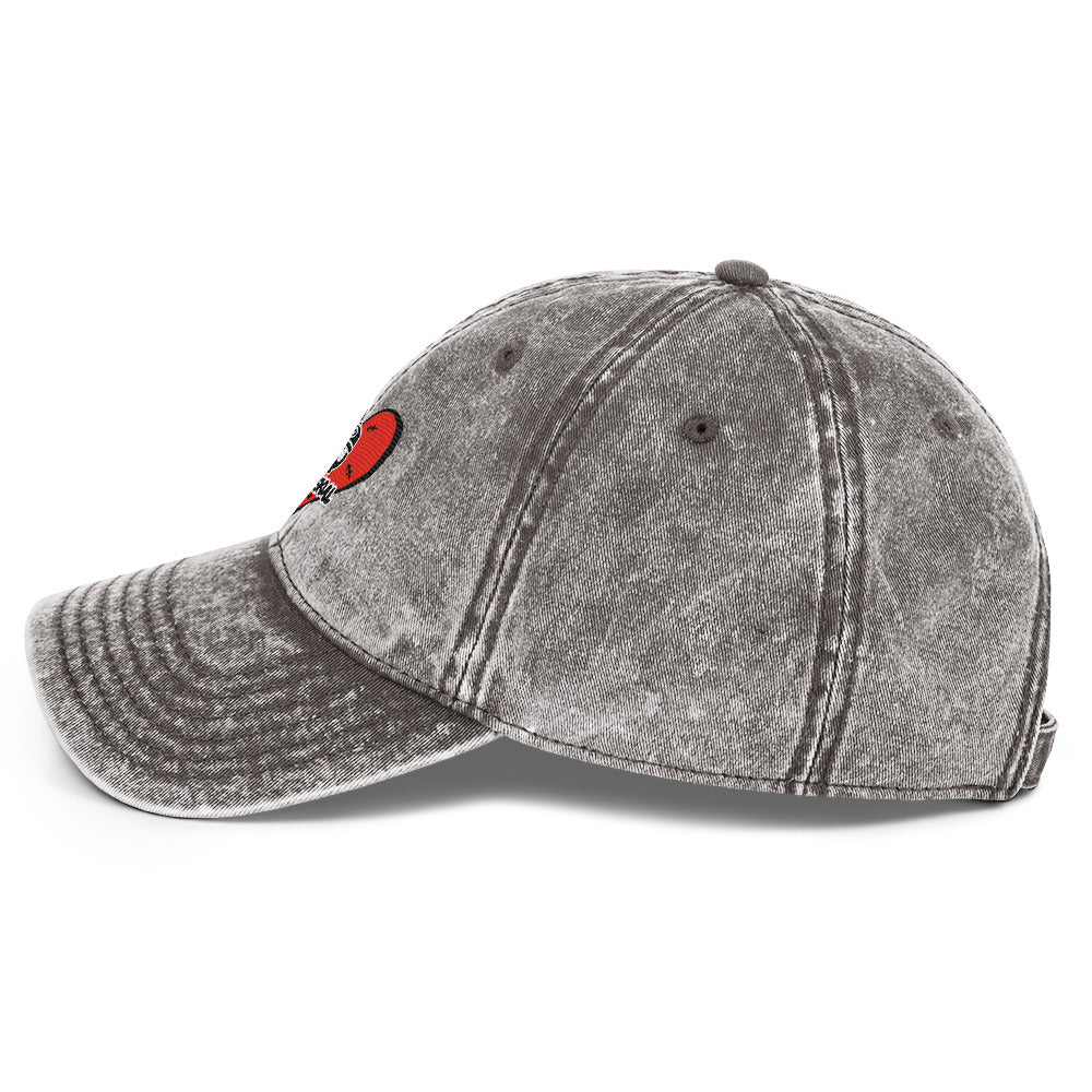 HEART LOGO X CHARCOAL GREY VINTAGE X COTTON TWILL HAT