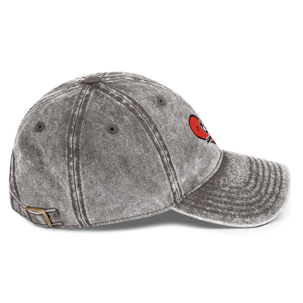 HEART LOGO X CHARCOAL GREY VINTAGE X COTTON TWILL HAT