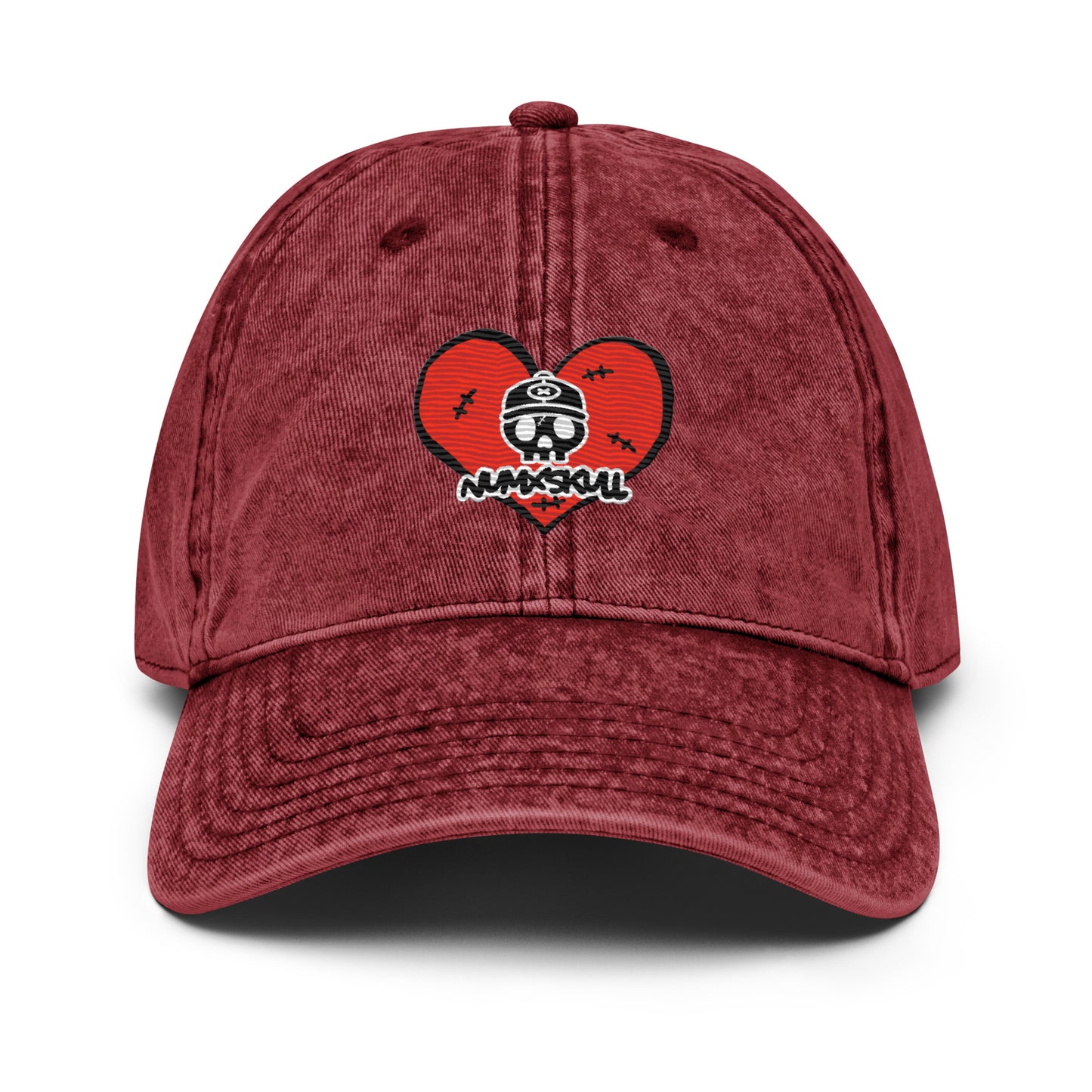 HEART LOGO X MAROON VINTAGE X COTTON TWILL HAT