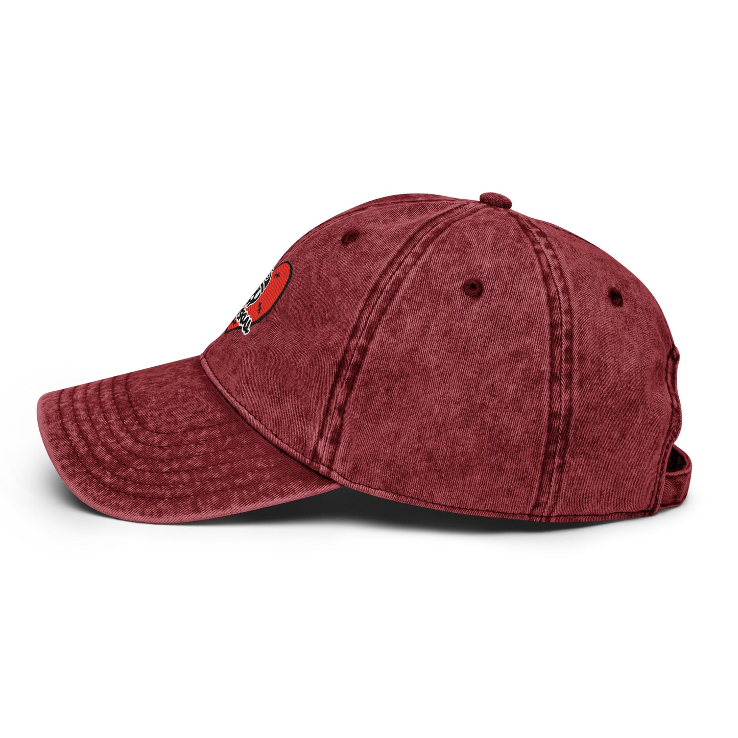 HEART LOGO X MAROON VINTAGE X COTTON TWILL HAT